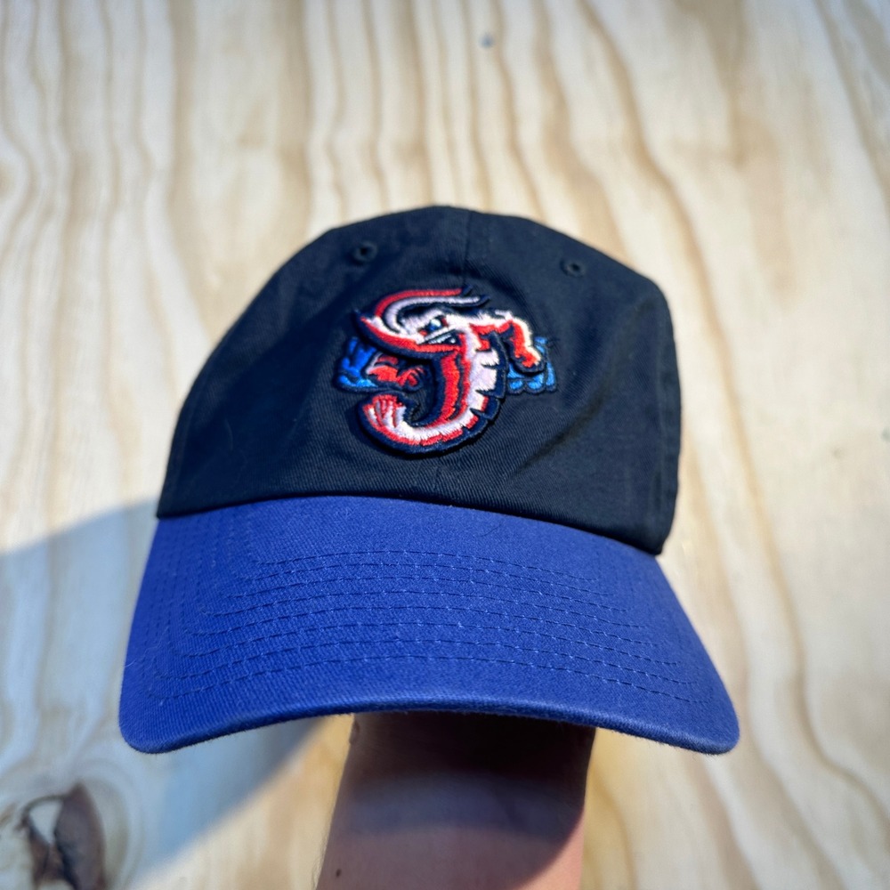 Fan Favorite Jacksonville Jumbo Shrimp MiLB Baseball Hat Navy Blue OSFA